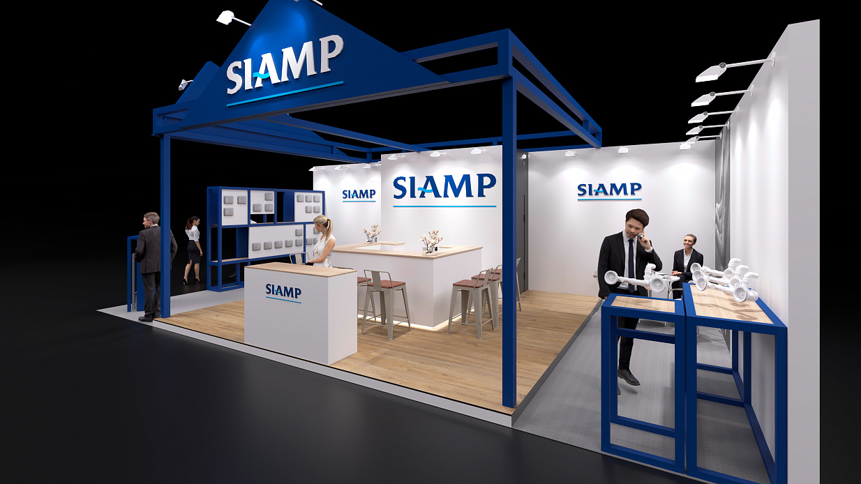 Дизайн-проект выставочного стенда «Siamp, Mosbuild-2022»