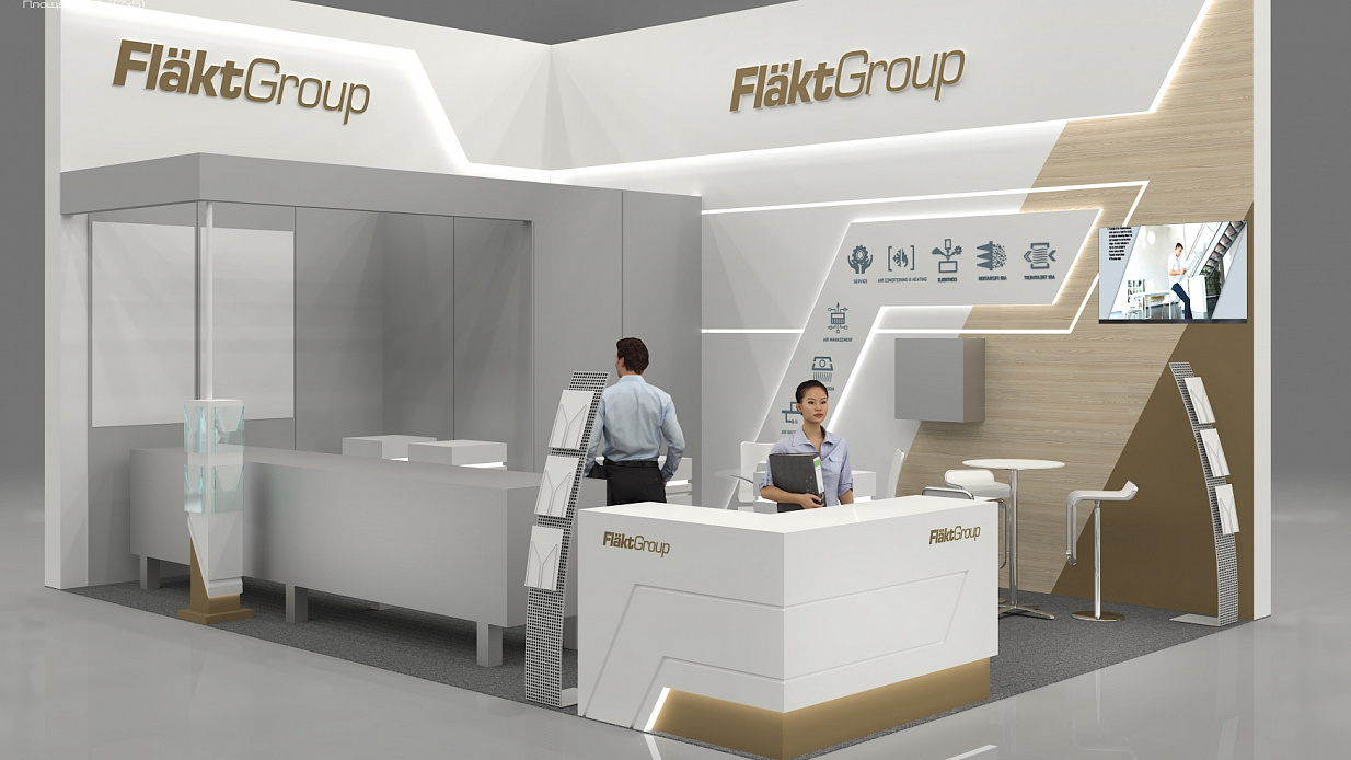 Дизайн проект стенда компании «FlaktGroup, Фармтех-2018» - фото 2