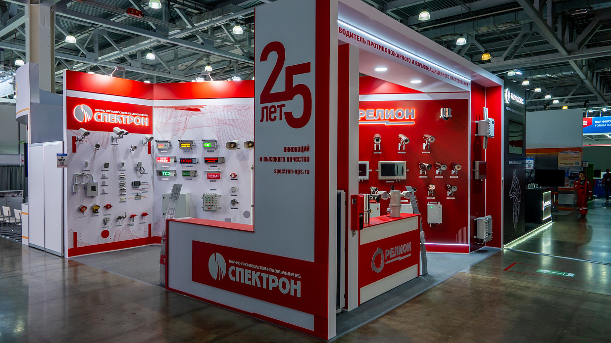Дизайн-проект и застройка стенда «Спектрон, Securica - 2025»