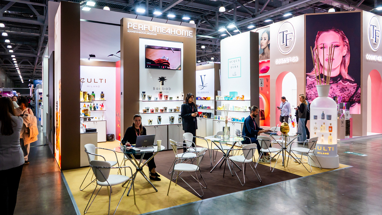 Дизайн-проект и застройка стенда «Ароматические решения, InterSharm - 2025»