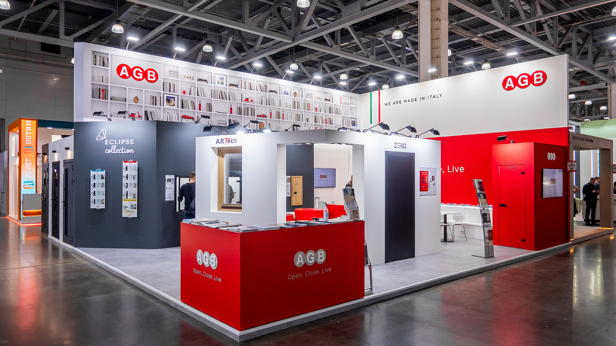 Дизайн-проект и застройка стенда «AGB, Mosbuild - 2026»