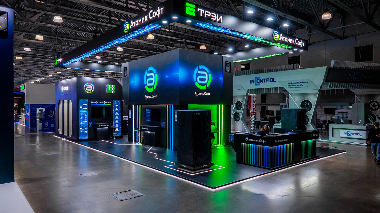 Дизайн-проект и застройка стенда «Атомик Софт, Нефтегаз-2026»